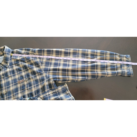 Carhartt Plaid Flannel Shirt Mens L Long Sleeve Regular Fit - Picture 6 of 11
